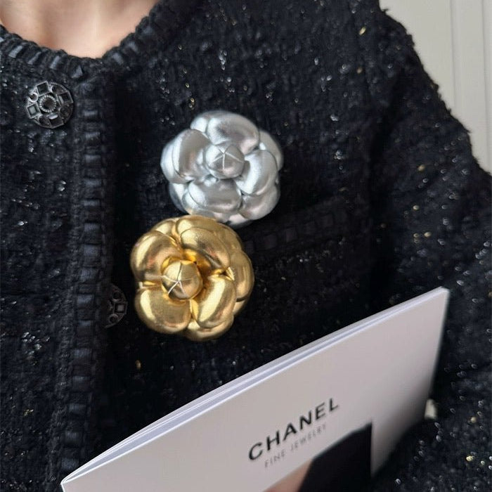 Chanel - Inspired Camellia Two - Way Brooch & Hair Clip - floysun
