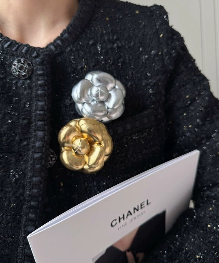 Chanel - Inspired Camellia Two - Way Brooch & Hair Clip - floysun