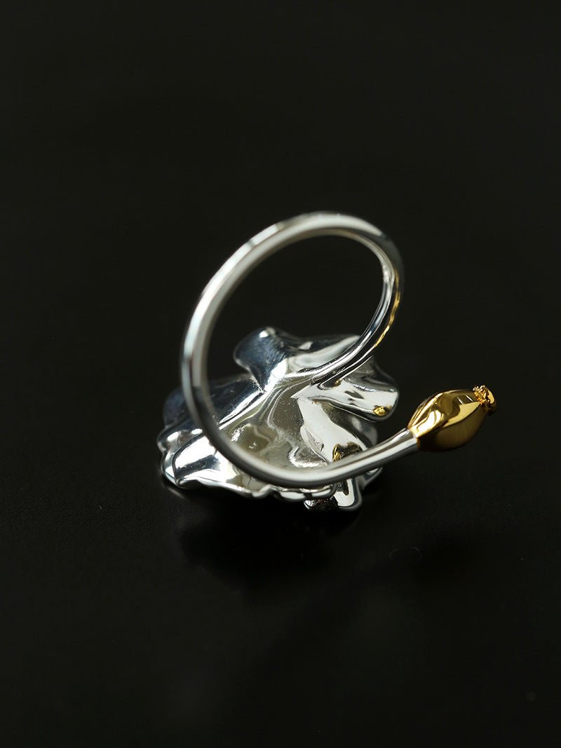 Chinese - Style 925 Silver Camellia Flower Open Ring - floysun