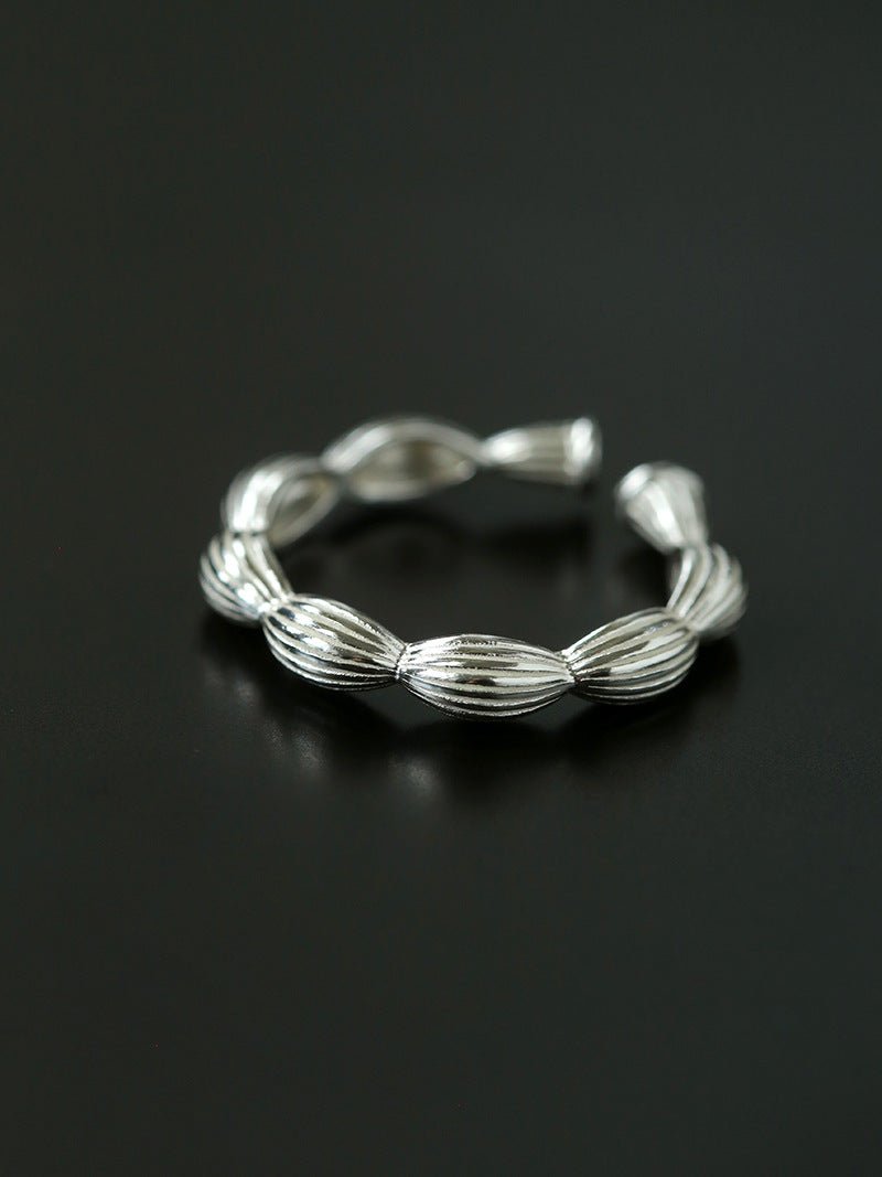 Chinese - Style 925 Silver Camellia Flower Open Ring - floysun