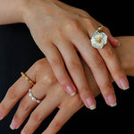 Chinese - Style 925 Silver Camellia Flower Open Ring - floysun