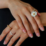 Chinese - Style 925 Silver Camellia Flower Open Ring - floysun