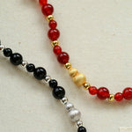 Chinese - Style Agate Gourd Bracelet – Red Agate / Black Agate - floysun