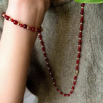 Chinese - Style Agate Gourd Bracelet – Red Agate / Black Agate - floysun