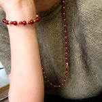 Chinese - Style Agate Gourd Bracelet – Red Agate / Black Agate - floysun