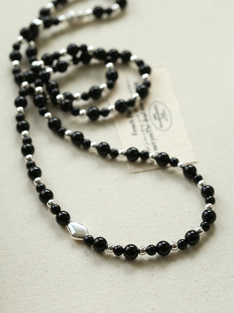 Chinese - Style Agate Gourd Necklace – Red Agate / Black Agate - floysun