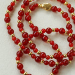 Chinese - Style Agate Gourd Necklace – Red Agate / Black Agate - floysun
