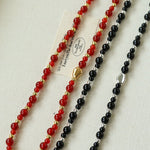 Chinese - Style Agate Gourd Necklace – Red Agate / Black Agate - floysun