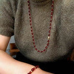 Chinese - Style Agate Gourd Necklace – Red Agate / Black Agate - floysun