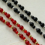Chinese - Style Agate Gourd Necklace – Red Agate / Black Agate - floysun
