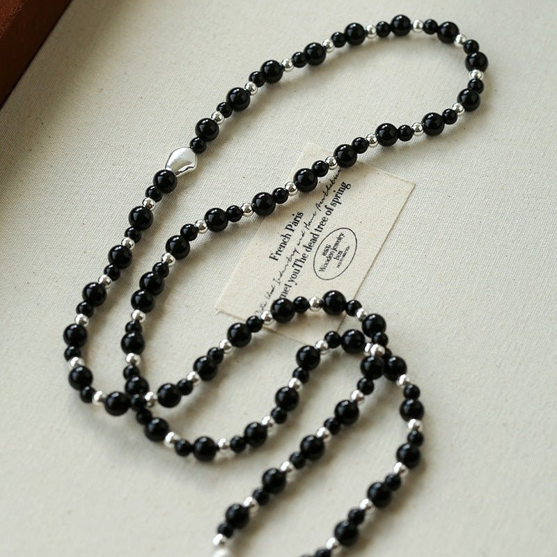 Chinese - Style Agate Gourd Necklace – Red Agate / Black Agate - floysun