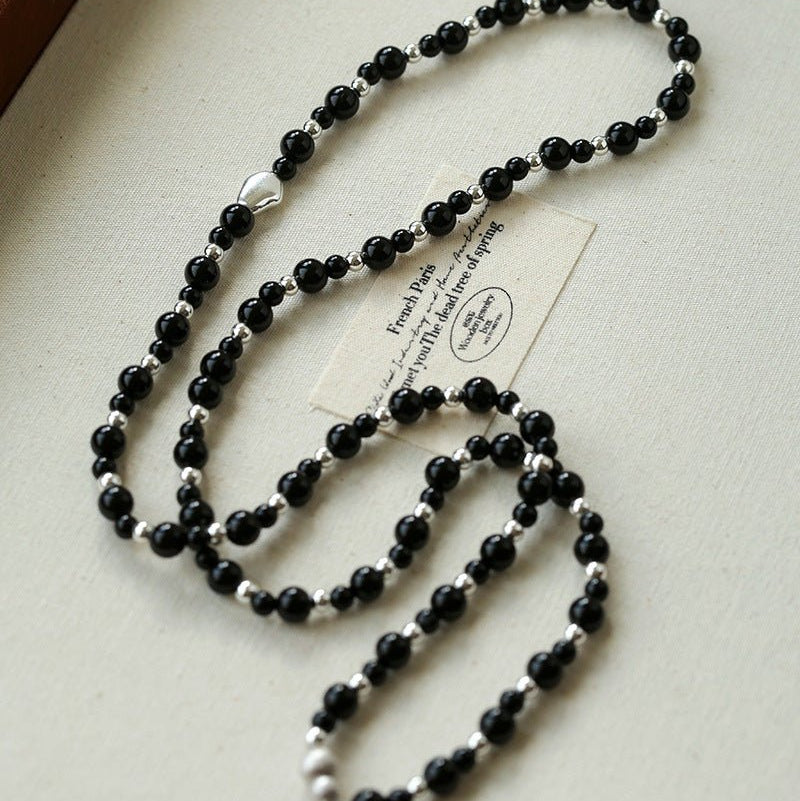 Chinese - Style Agate Gourd Necklace – Red Agate / Black Agate - floysun