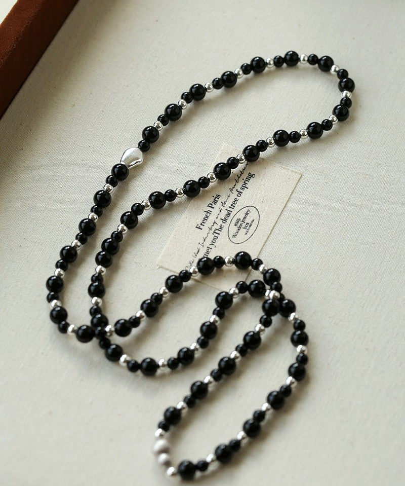 Chinese - Style Agate Gourd Necklace – Red Agate / Black Agate - floysun