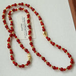 Chinese - Style Agate Gourd Necklace – Red Agate / Black Agate - floysun