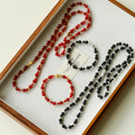 Chinese - Style Agate Gourd Necklace – Red Agate / Black Agate - floysun