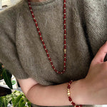 Chinese - Style Agate Gourd Necklace – Red Agate / Black Agate - floysun
