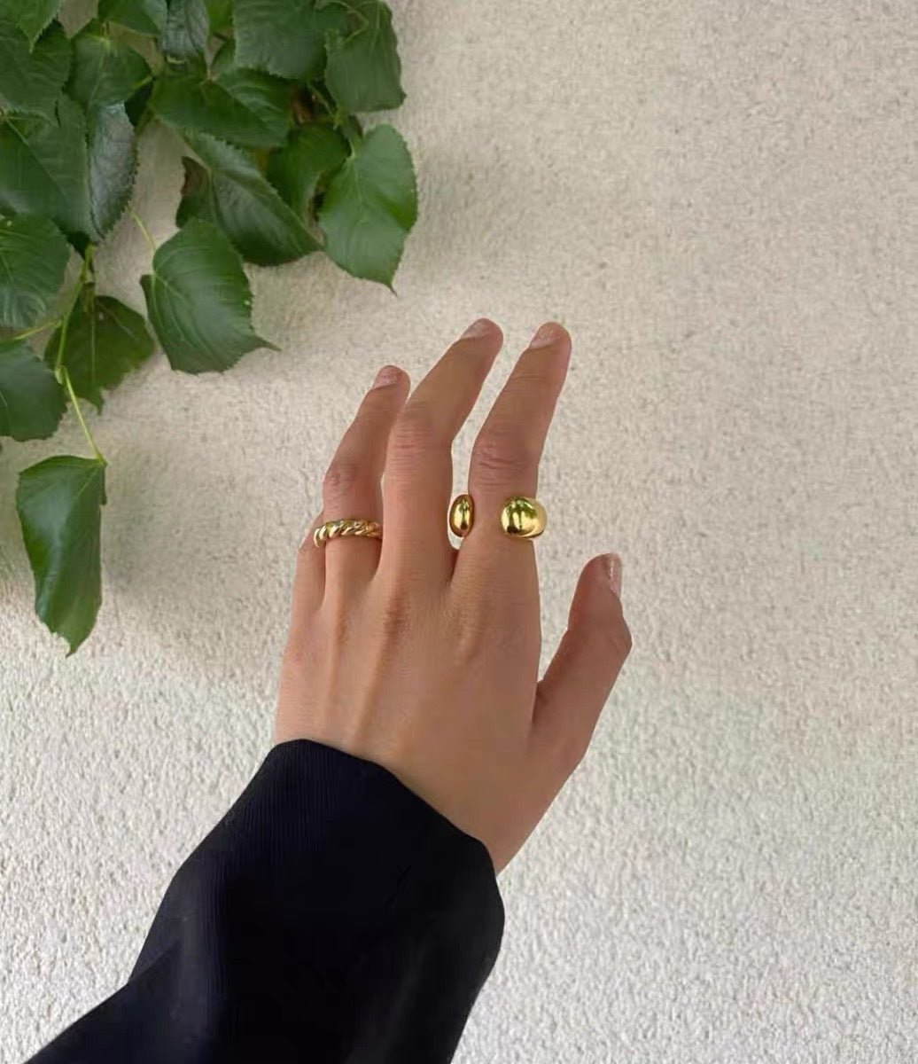 Chunky Bean Ear Cuff & Pinky Ring 2 - in - 1 - floysun