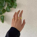 Chunky Bean Ear Cuff & Pinky Ring 2 - in - 1 - floysun