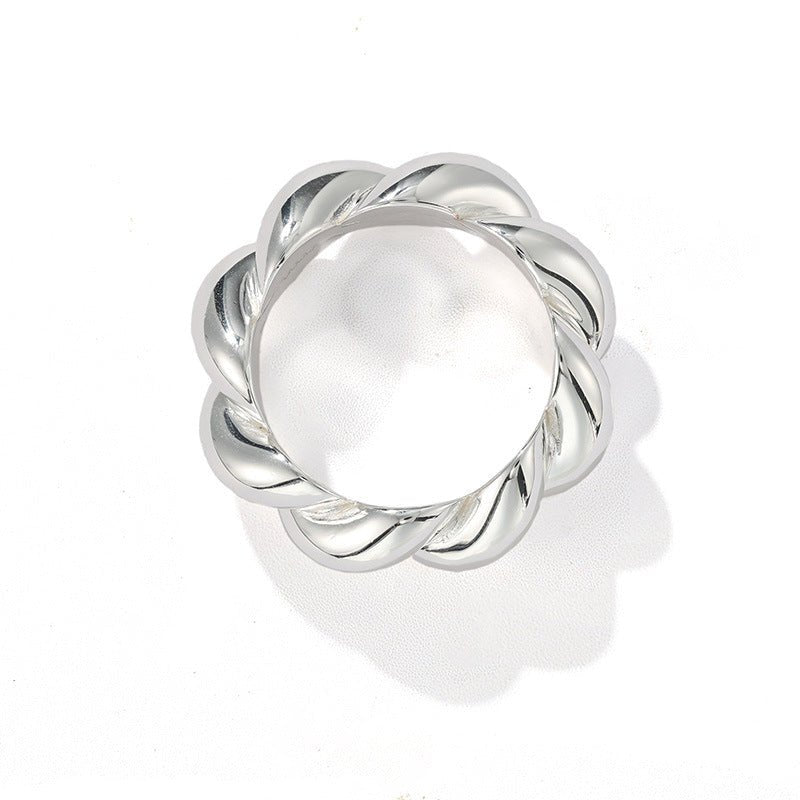 Chunky Solid Twist Band Ring - floysun