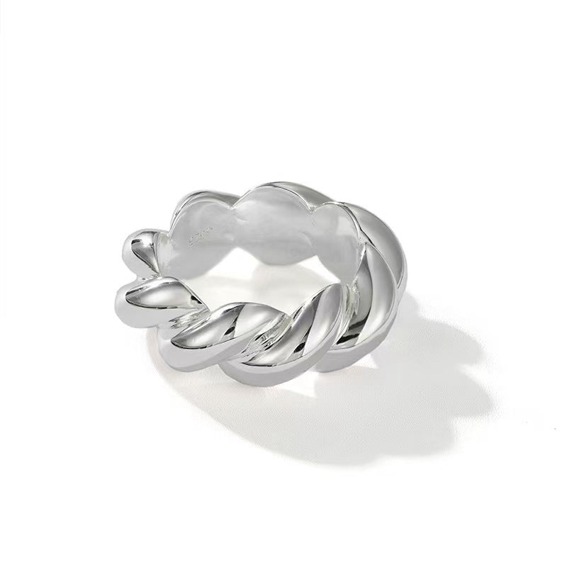 Chunky Solid Twist Band Ring - floysun