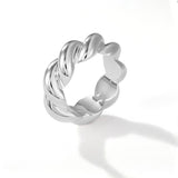 Chunky Solid Twist Band Ring - floysun
