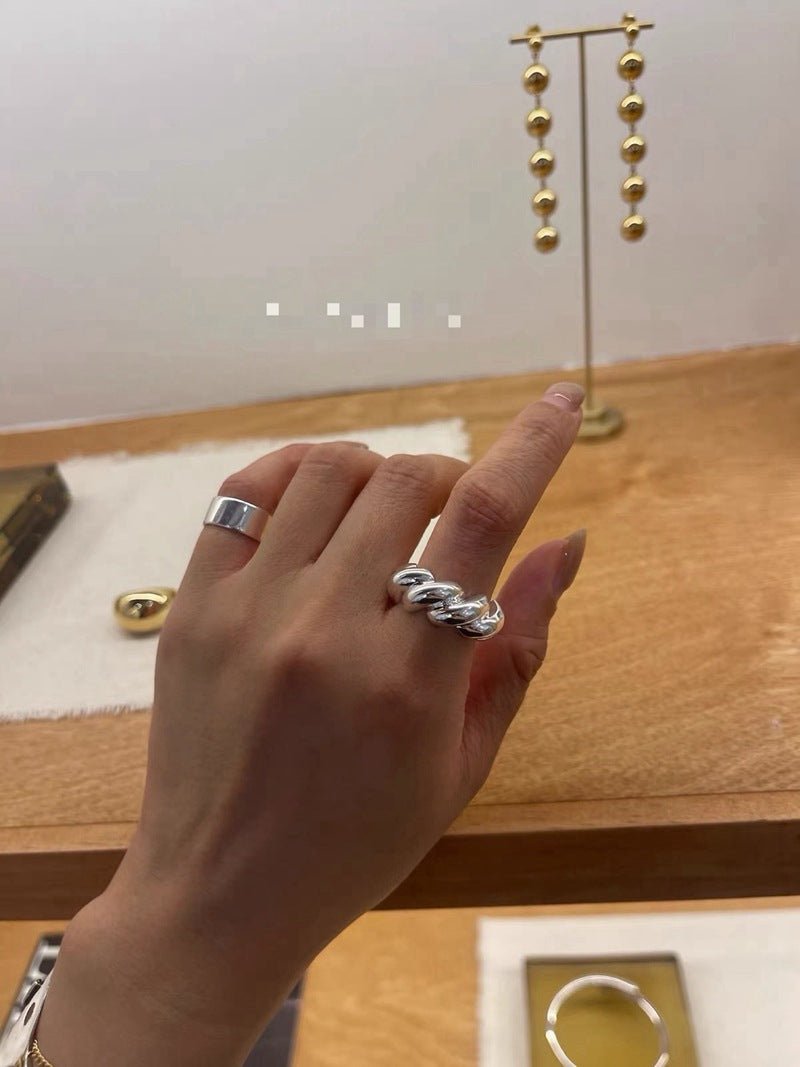 Chunky Solid Twist Band Ring - floysun