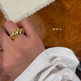 Chunky Solid Twist Band Ring - floysun