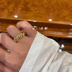 Chunky Solid Twist Band Ring - floysun
