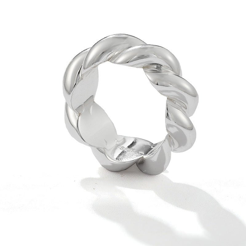 Chunky Solid Twist Band Ring - floysun