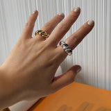 Chunky Solid Twist Band Ring - floysun