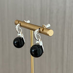 Classic 925 Sterling Silver Drop Earrings – Pearl / Red Onyx / Black Onyx - floysun