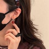 Classic 925 Sterling Silver Drop Earrings – Pearl / Red Onyx / Black Onyx - floysun