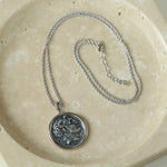 Classic Alexander Silver Coin Plus Necklace - Silver - floysun