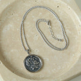 Classic Alexander Silver Coin Plus Necklace - Silver - floysun