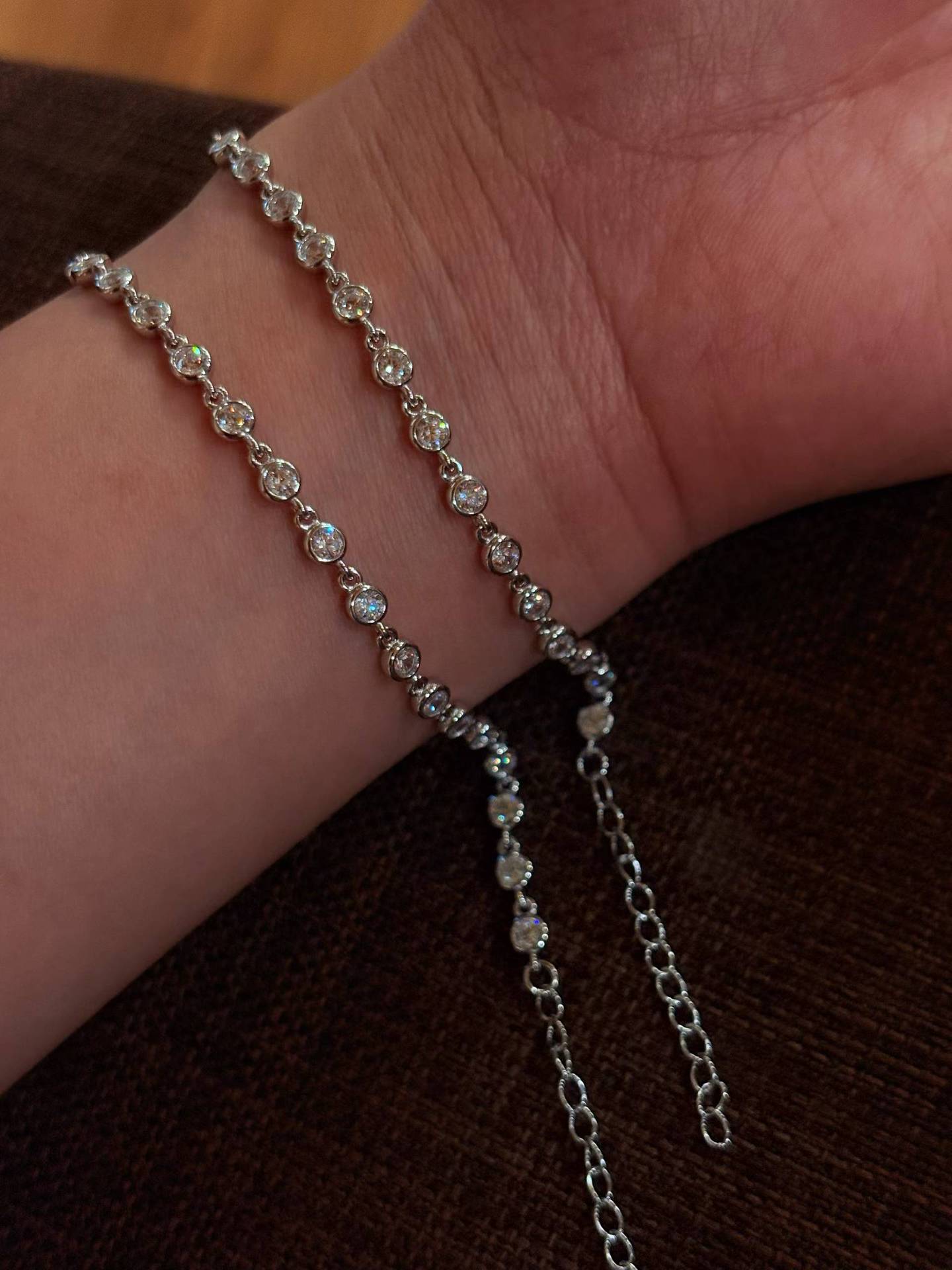 Classic Bubble Bezel Solitaire Necklace - Handcrafted Floating Diamond Choker - floysun