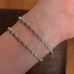 Classic Bubble Bezel Solitaire Necklace - Handcrafted Floating Diamond Choker - floysun