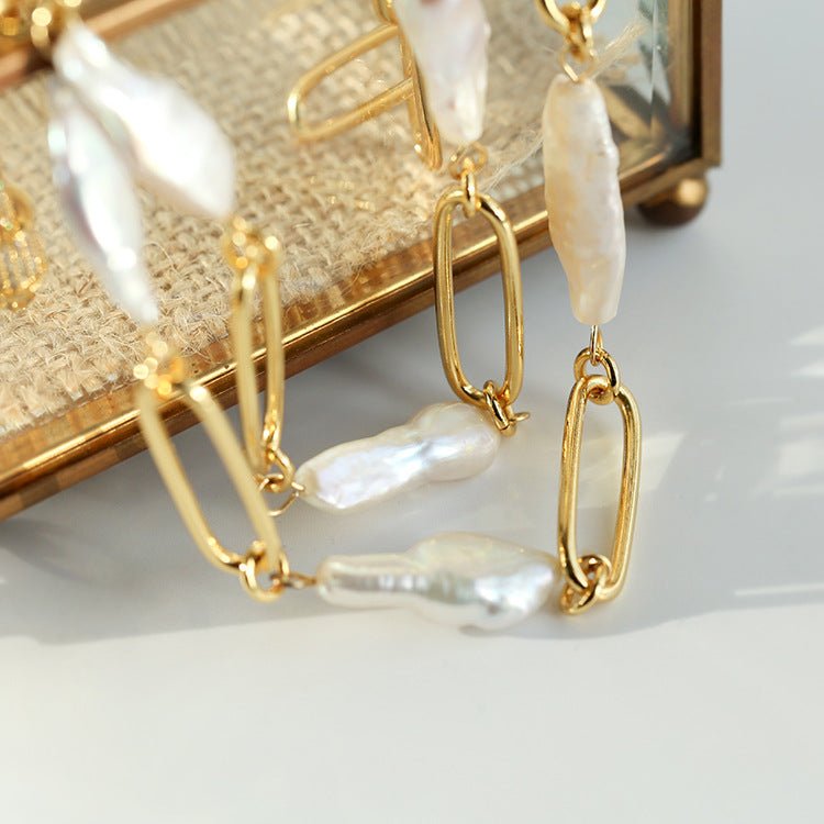 Classic Full Diamond Baroque Chain Necklace - floysun