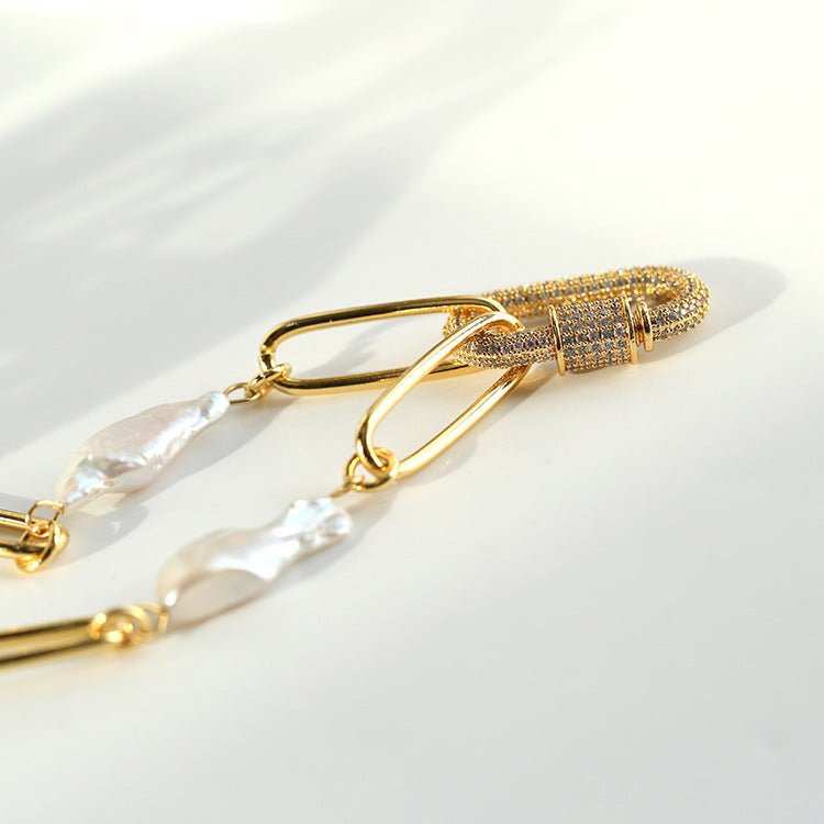 Classic Full Diamond Baroque Chain Necklace - floysun