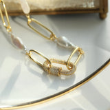 Classic Full Diamond Baroque Chain Necklace - floysun