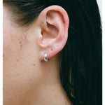 Classic High-Polish Sterling Silver Huggie Hoop Earrings - floysun