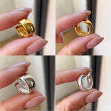 Classic High-Polish Sterling Silver Huggie Hoop Earrings - floysun