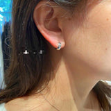 Classic High-Polish Sterling Silver Huggie Hoop Earrings - floysun