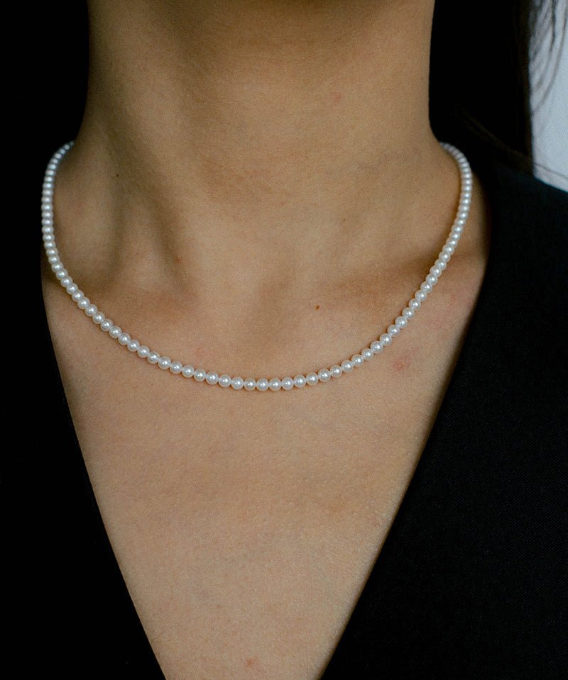Classic Mini Pearl Necklace – Natural Freshwater Pearls - floysun