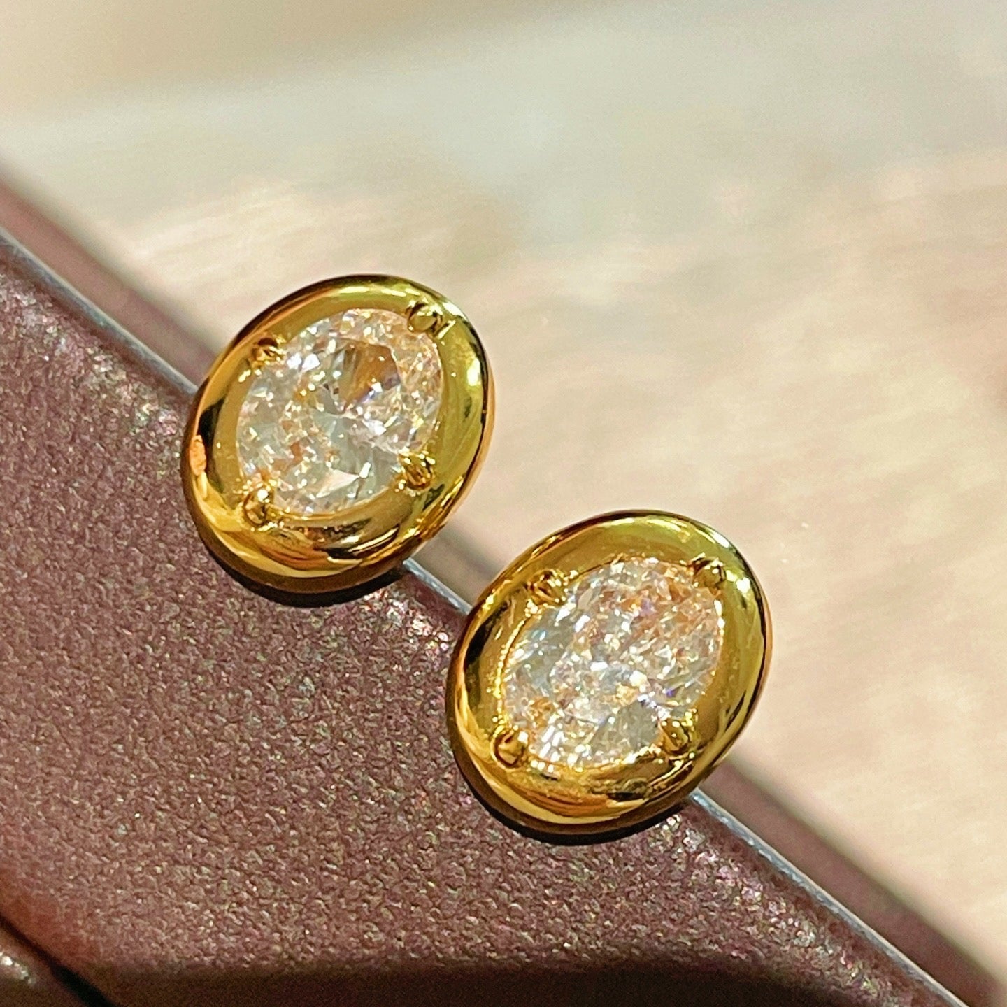 Classic Solitaire Four - Prong Stud Earrings - floysun