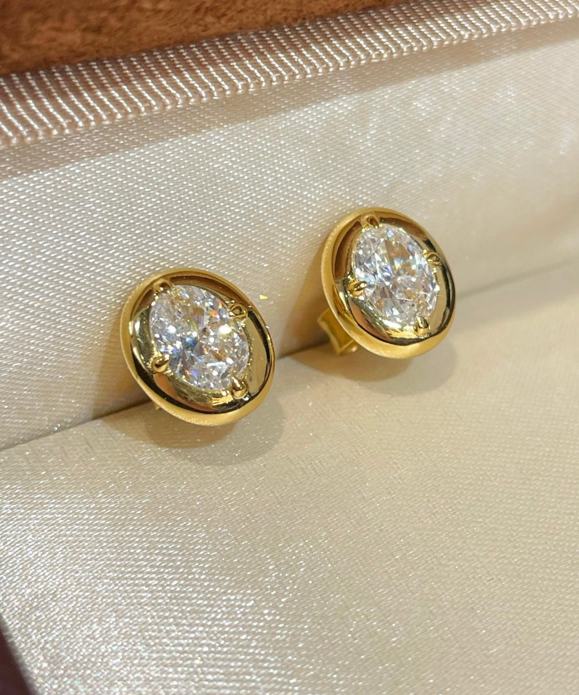 Classic Solitaire Four - Prong Stud Earrings - floysun