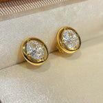 Classic Solitaire Four - Prong Stud Earrings - floysun