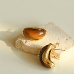 Classic Tiger’s Eye Stud Earrings - floysun