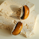 Classic Tiger’s Eye Stud Earrings - floysun