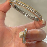 Classic Two - Tone Brushed Bangle - floysun