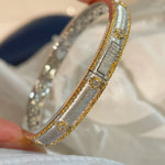 Classic Two - Tone Brushed Bangle - floysun